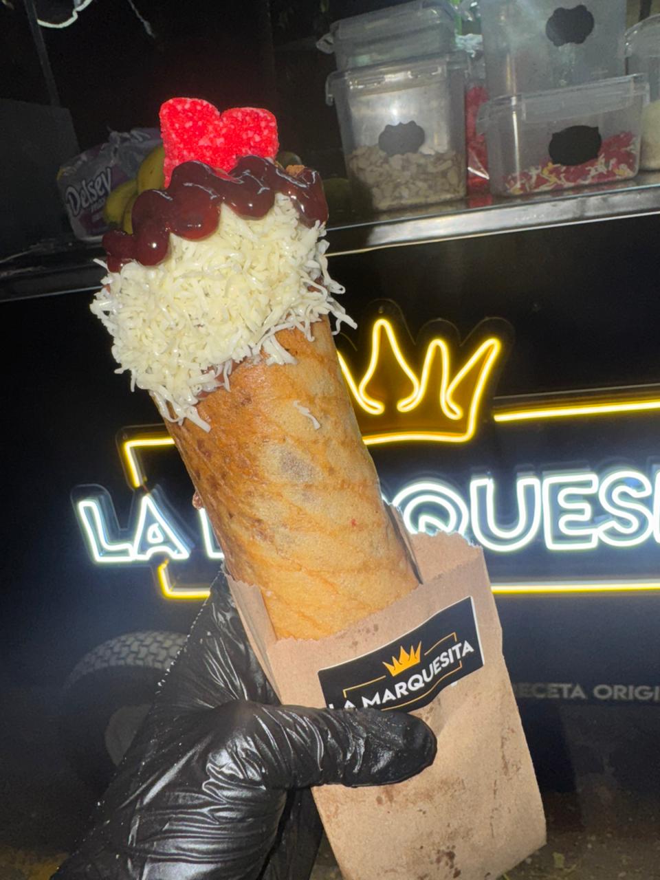 Marquesita queso y cereza